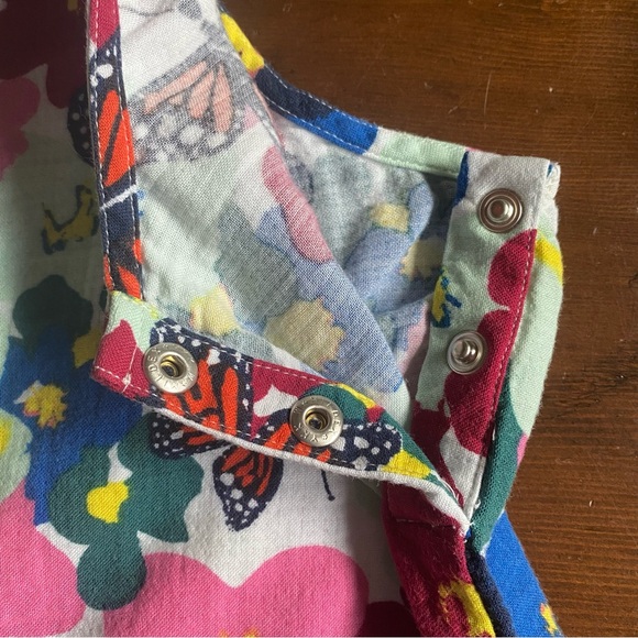 Nordstrom x Cristina Martinez Organic Cotton Bright Floral Artsy Overalls Sz. 8 - Picture 10 of 11